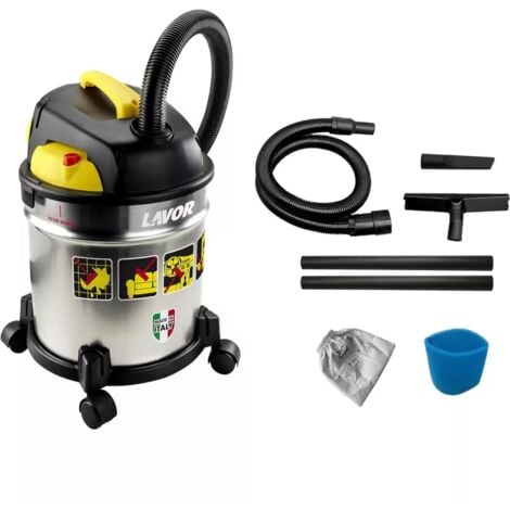 aspiratore solidi liquidi elettrico lavor "vac 20s" 1200w 20 lt 40 l/s