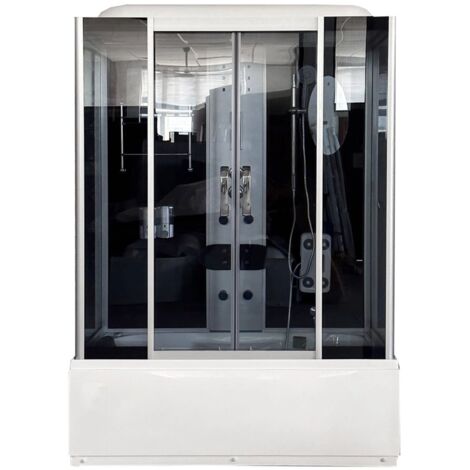 doccia idromassaggio decor bagno "demetra" con sedile 150x85x210 cm