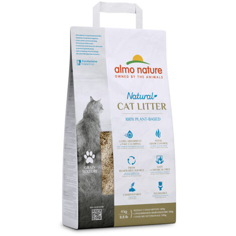 lettiera igienica per gatti almo nature "natural cat litter" 4 kg