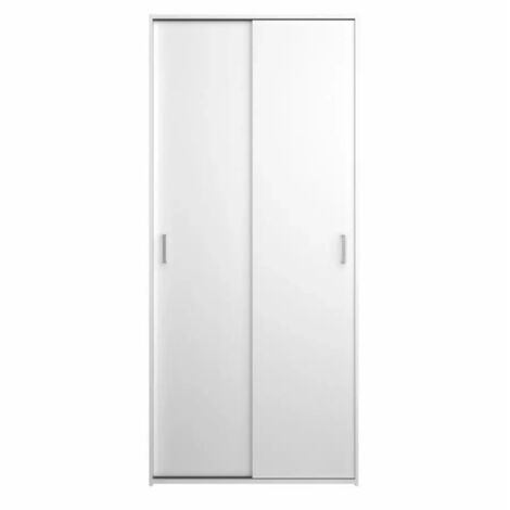 armadio 2 ante scorrevoli "space" bianco 77,6x48,2x175,4 cm