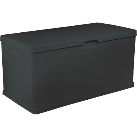 baule da esterno "alpha" in polipropilene antracite 340 lt 118x59x57 cm