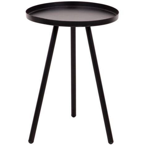 tavolino salotto "dalton" nero, ø30 cm