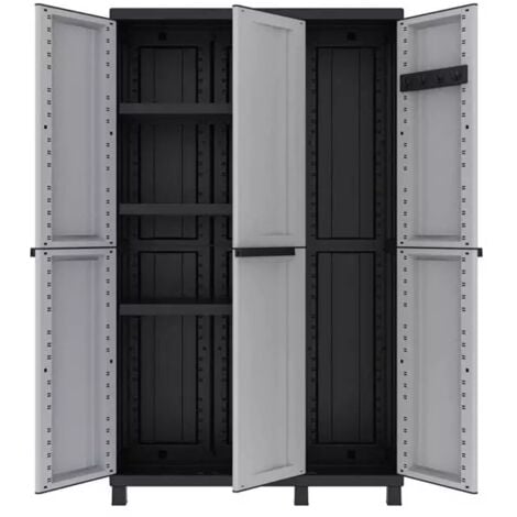 armadio alto in resina "twist black 102a", 102x39x170 cm