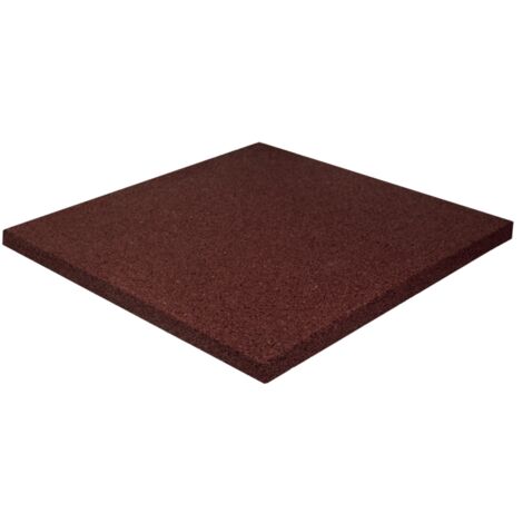 mattonella da esterno antishock rossa, 400x400x25 mm
