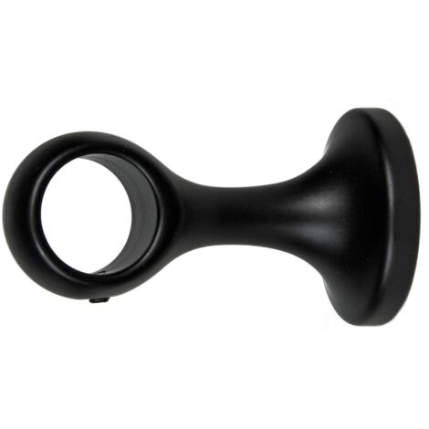 2 supporti neri monoblocco fisso chiuso per tubo tenda diametro 20 mm