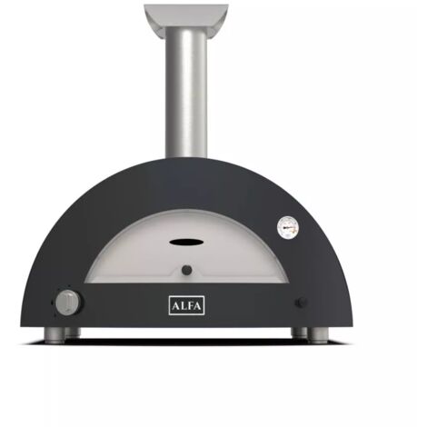 forno pizza a gas alfa "moderno" colore nero 2 pizze