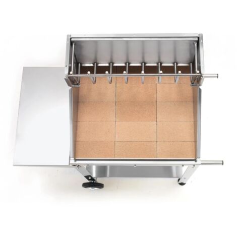 barbecue a legna/carbone best steel 56659/x in acciaio inox, 110x60x109 cm - ompagrill