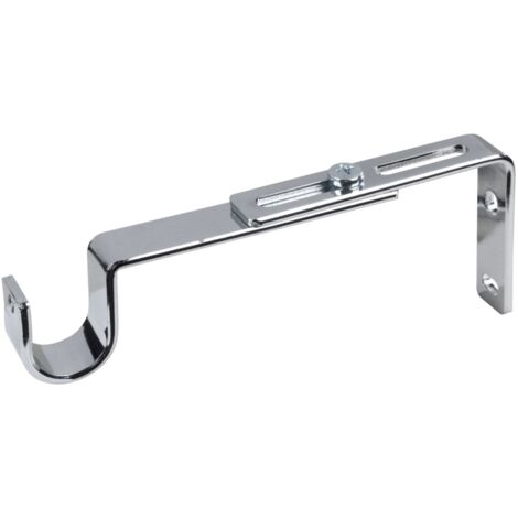 2 supporti 11-15 cm cromo piattina per tubo tenda diametro 20 mm