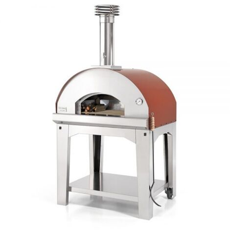 Forno Mangiafuoco con Carrello 60x80 Rosso Mattone