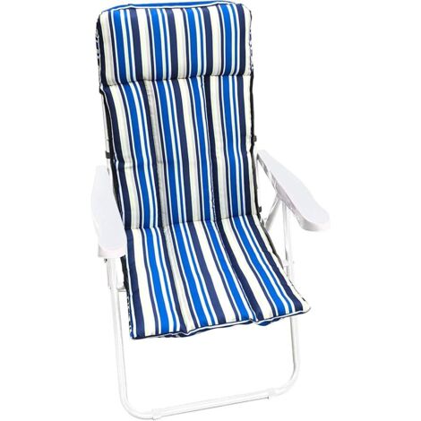 Garden Friend Poltrona Ischia Multiposizione 58x68x106h cm a righe blu (1/3)