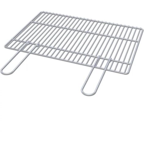 griglia di cottura per barbecue in acciaio cromato, 48x33 cm - sarom fuoco