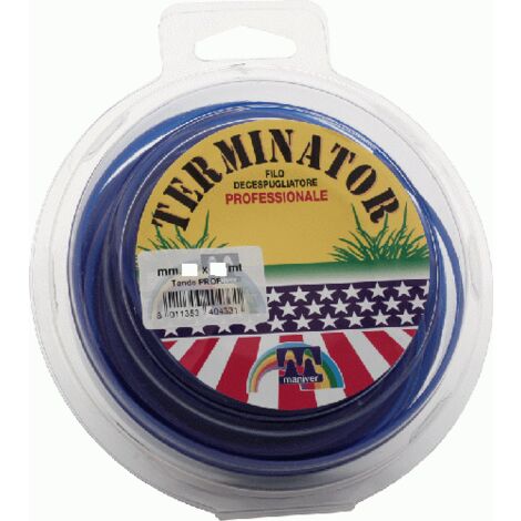 filo professionale per decespugliatore in nylon tondo da mm 2,4 lun mt 15