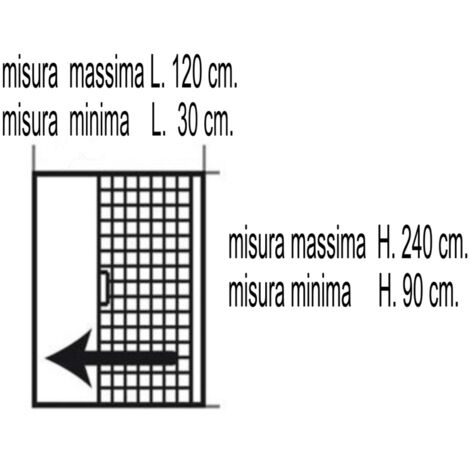 zanzariera avvolgibile per porta color bronzo, 120x240 cm