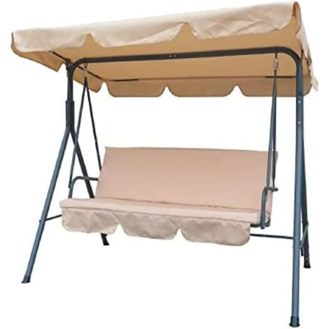 Garden Friend Dondolo Linear in acciaio 170x110x153h cm 3 posti Beige