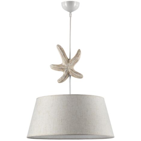 lampada a sospensione "stellina" legno e metallo, e27