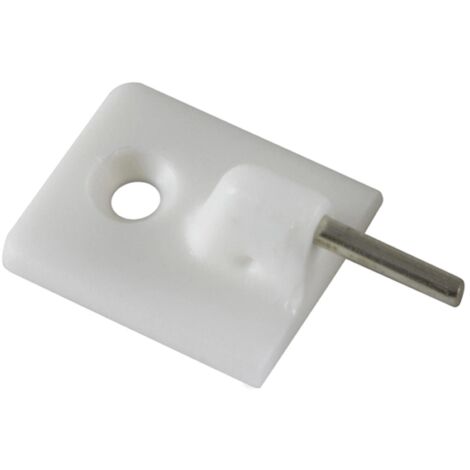 ganci adesivi per bacchette tenda in plastica bianca 4 pz.