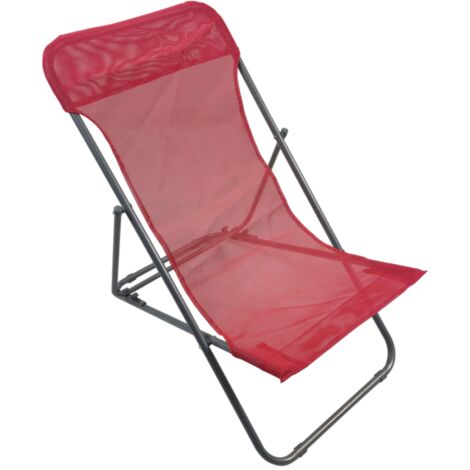 Garden Friend Sdraio Beach in Acciaio 45x72x70h cm colore Colore Rosso