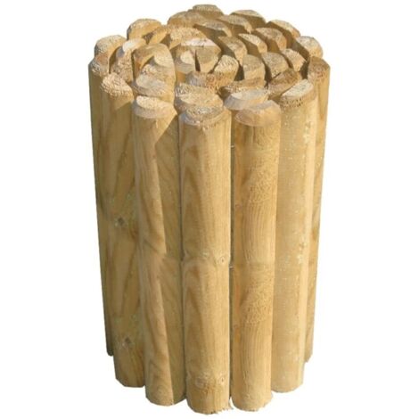 recinzione da esterno in legno "rollborder" per aiuole e giardini 250x5x40 cm