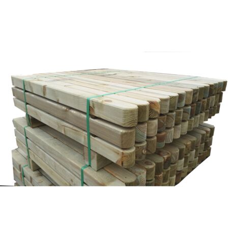 Palo Legno Staccionata Pali In Legno Per Recinzione - Mezzo Palo Tondo, 10cm X 150cm, Trattati Per Esterno Pali Staccionata - Foto 4