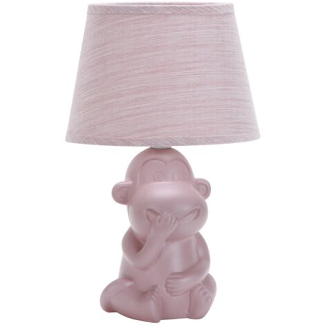 lumetto "monkey non parlo" rosa, e14