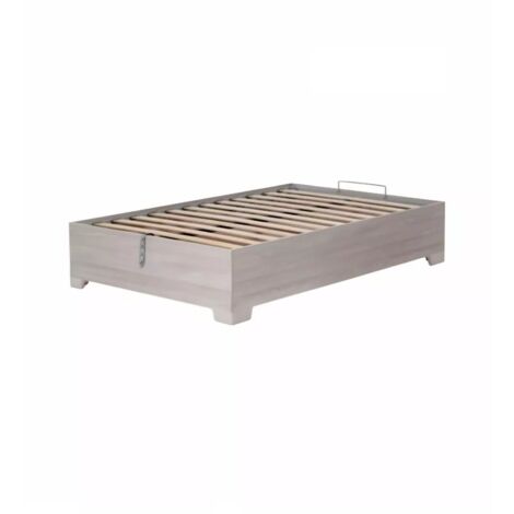 letto piazza e mezza contenitore con piedini "bed box" olmo naturale 120x190 cm (1/4)