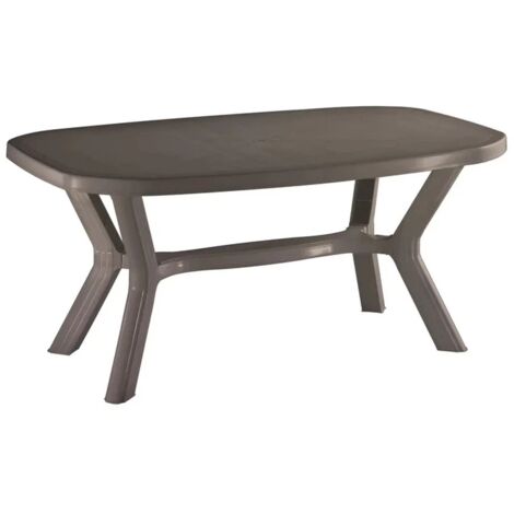 tavolo da esterno "antibe" in polipropilene taupe 160x90x73 cm