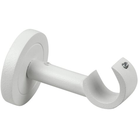 1 supporto bianco monoblocco fisso aperto per tubo tenda diametro 20 mm