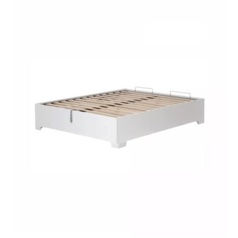 letto matrimoniale contenitore con piedini "bed box" bianco 160x190 cm