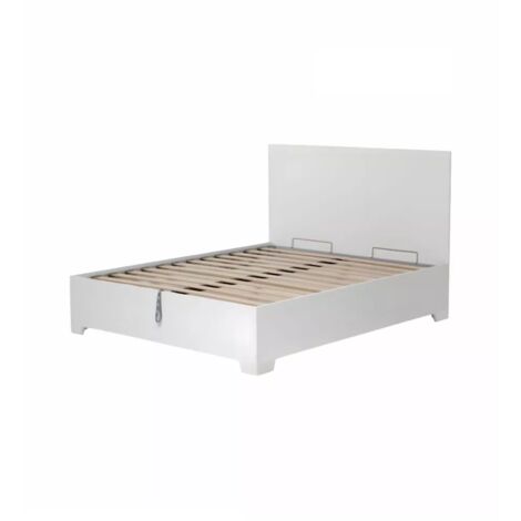 letto matrimoniale contenitore con piedini "hi box" bianco 160x190 cm