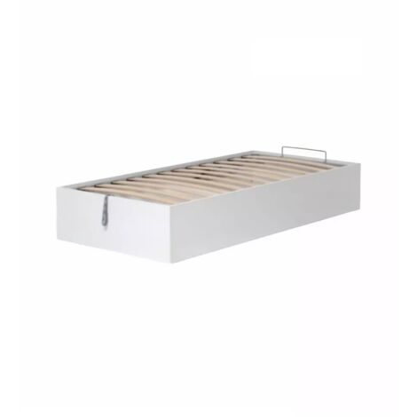 letto singolo contenitore "bed box" bianco 90x190 cm