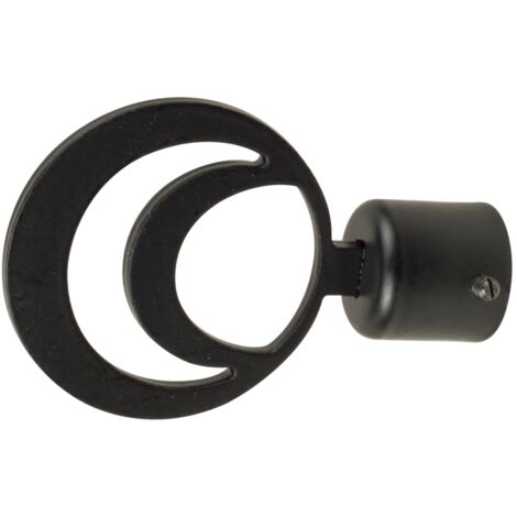 Terminale Per Barra Tenda Basic Con Cristalli - Acciaio Inox Diametro 20 Mm