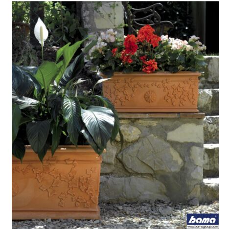 Fioriera Maxi Terrae PLASTECNIC in polipropilene bianco H 29 cm L 60 x