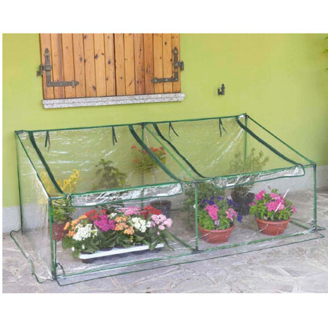 serra da giardino verdemax "primizia" con telo 180x92x70 cm