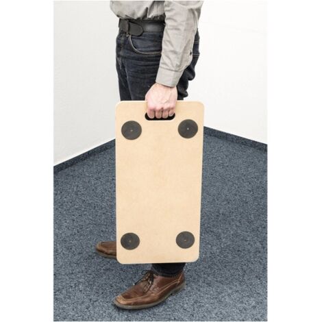 carrello a pianale in mdf, ruote in poliammide
