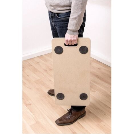 carrello a pianale in mdf, ruote in plastica