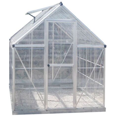 serra per giardino verdemax "doritis maxi" in policarbonato 185x248x209 cm