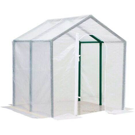 telo di ricambio verdemax per serra violetta in pe rinforzato trasparente 200x200x220 cm