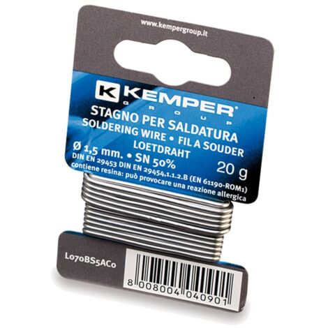 kemper filo di stagno per saldare diametro 1,5 mm 20 gr
