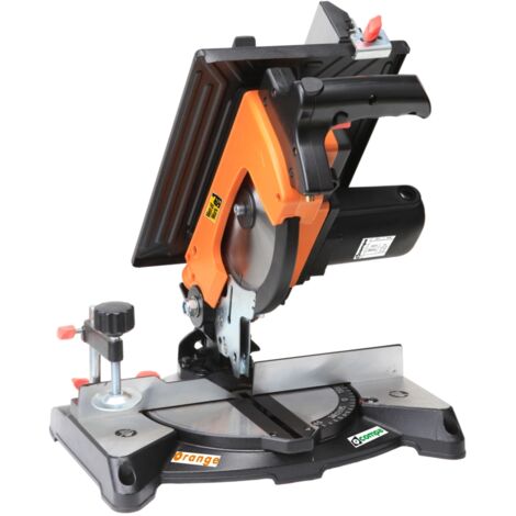 troncatrice portatile compa "orange 210" in alluminio con motore a spazzole e lama con diametro 210 mm, 1200 w 5000 giri/mm