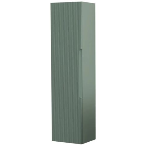 colonna pensile sospesa decor bagno "canaletto" con 1 anta colore verde salvia, 35x28x138 cm