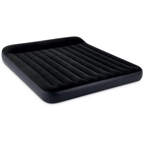Intex 64144 - Materasso Gonfiabile Dura-Beam Pillow Rest Classic Matrimoniale King, PVC, Nero, 183x203x25 cm