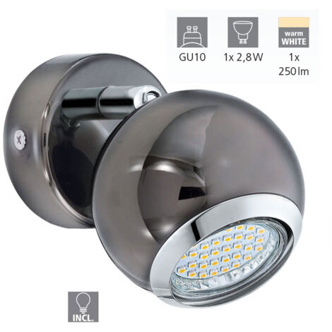 EGLO - BIMEDA FARETTO LED 1 LUCE 2,8W GU10 NICKEL/NERO/CROMO 31005