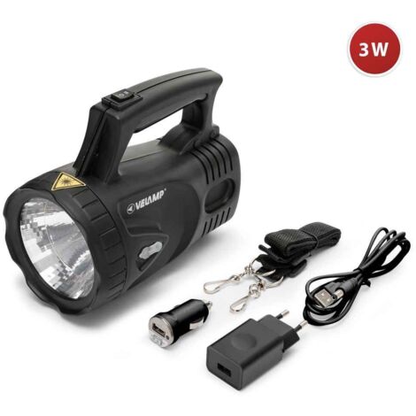 Faretto LED portatile ricaricabile Velamp ICARO 3 W 170 LM (1/5)