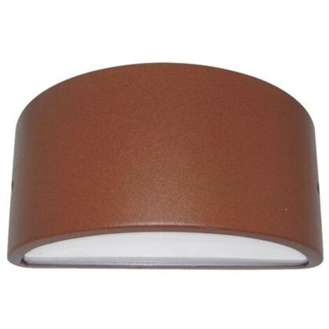 applique chiusa in alluminio per esterno - colore corten.