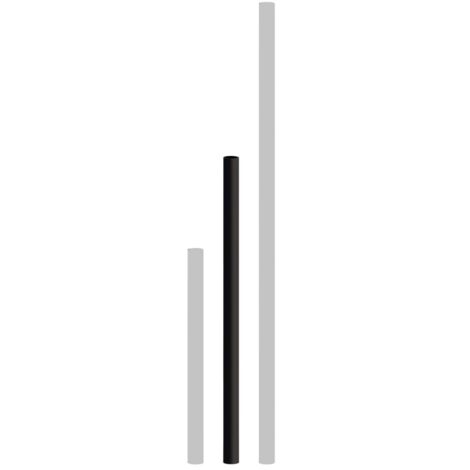 Palo lampione sistema sfera   60 mm in resina antiurto nera cm 100 h per sfere giardino esterno