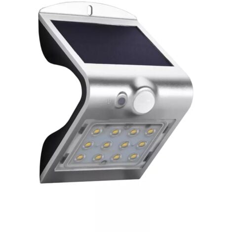 applique arcadia 1.5 silver - applique con pannello solare - 1.5 w 220 l