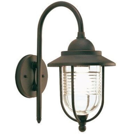 Sovil lanterna lampada da parete discendente Porto E27 60W ruggine cm35x18x27 esterno