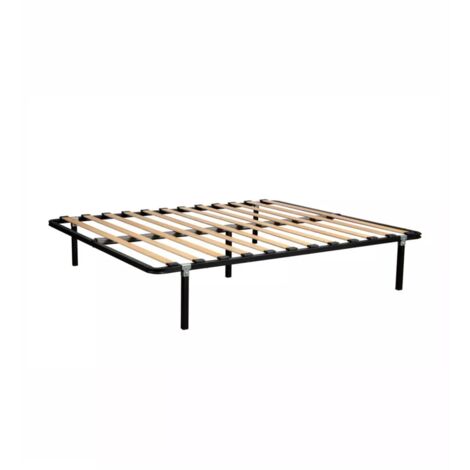 rete matrimoniale con gambe in kit con 12 doghe 160x190 cm