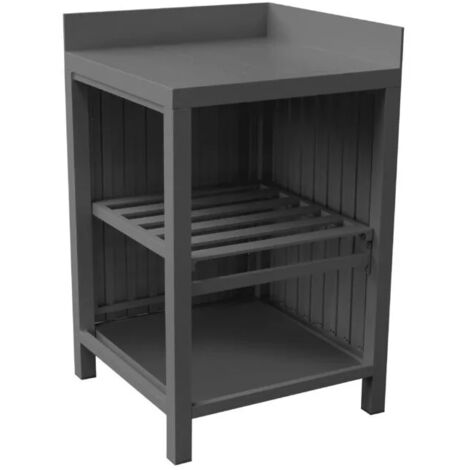 cucina da esterno modulare solaria "modulo 2" in alluminio antracite 60x60x90 cm (1/2)