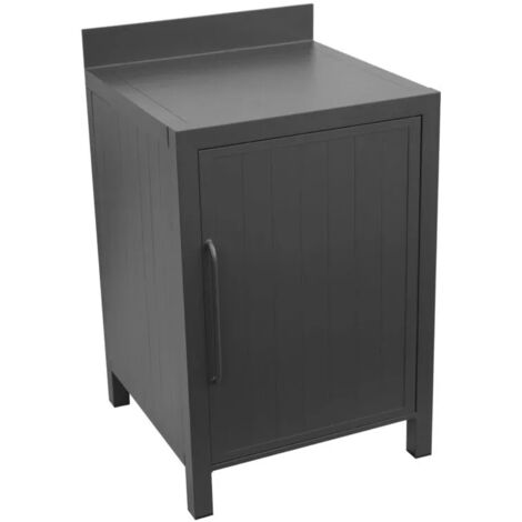 cucina da esterno modulare solaria "modulo 3" in alluminio antracite 60x60x90 cm (1/3)